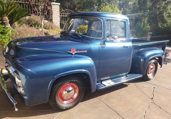 1956 ford f100 big window f 100 pickup truck v8 overdrive rare for sale in Whittier, CA