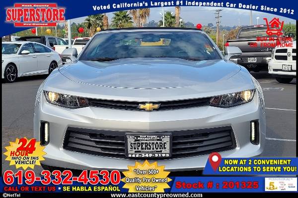 2018 CHEVROLET CAMARO 1LT CONVERTIBLE-EZ FINANCING-LOW DOWN! - cars... for sale in El Cajon, CA – photo 2