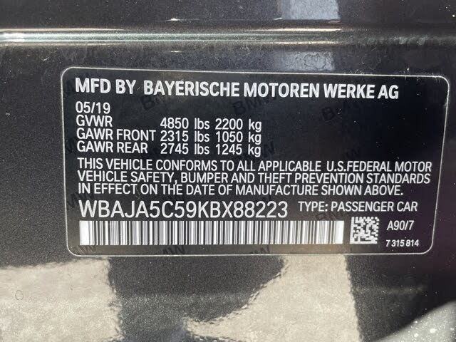 2019 BMW 5 Series 530i Sedan RWD for sale in Blackfoot, ID – photo 20