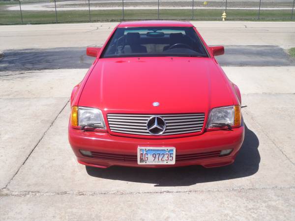 1993 Mercedes Benz 600 SL V-12 CONVERTIBLE Red with Black Interior for sale in West Chicago, IL – photo 3