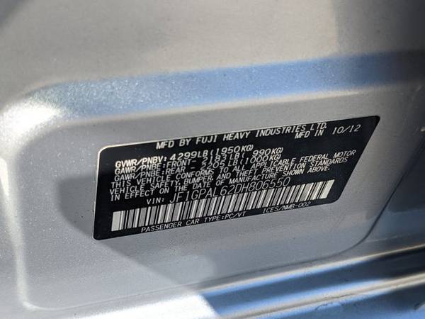 2013 Subaru Impreza 2 0i Sport Premium AWD All Wheel SKU: DH806550 for sale in Pinellas Park, FL – photo 23
