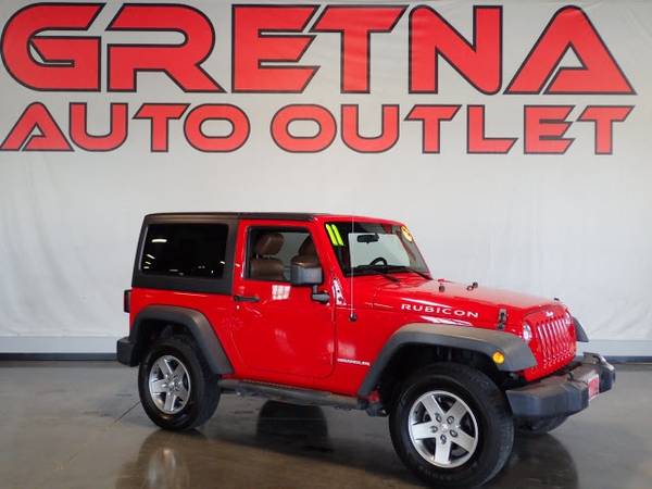 2011 Jeep Wrangler 4x4 Rubicon 2dr SUV, Red for sale in Gretna, IA