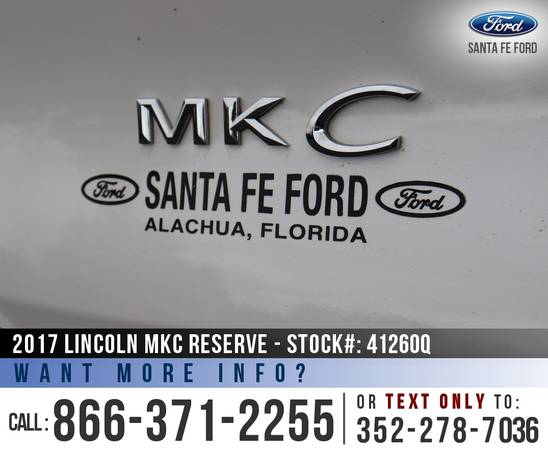 2017 LINCOLN MKC RESERVE Sunroof, Leather Seats, SYNC 3 for sale in Alachua, FL – photo 9