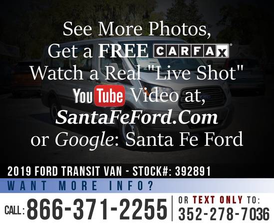 2019 FORD TRANSIT CARGO VAN *** Cruise, Camera, $5,000 off MSRP! ***... for sale in Alachua, FL – photo 23