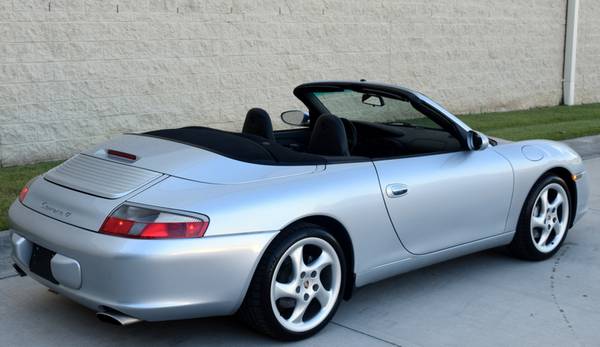 Polar Silver 2002 Porsche 911 C4 Cabriolet - 6 Speed - Black Leather for sale in Raleigh, NC – photo 4