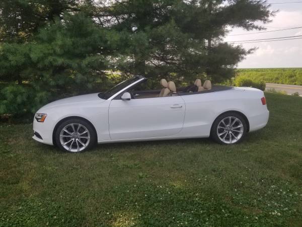 2013 Audi A5 2.0T Cabriolet White with Tan Interior. for sale in Schaefferstown, PA – photo 3