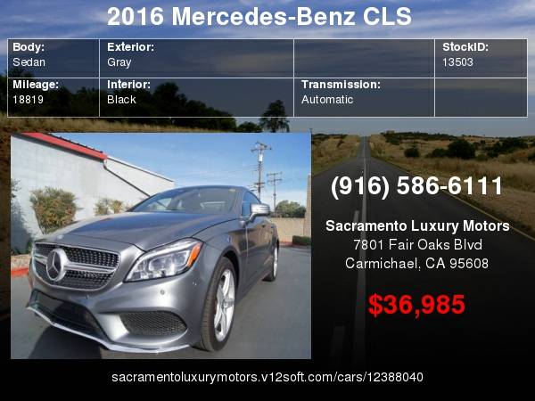 2016 Mercedes-Benz CLS CLS 550 ONLY 18K MILES CLS550 AMG BAD CREDIT... for sale in Carmichael, CA – photo 21