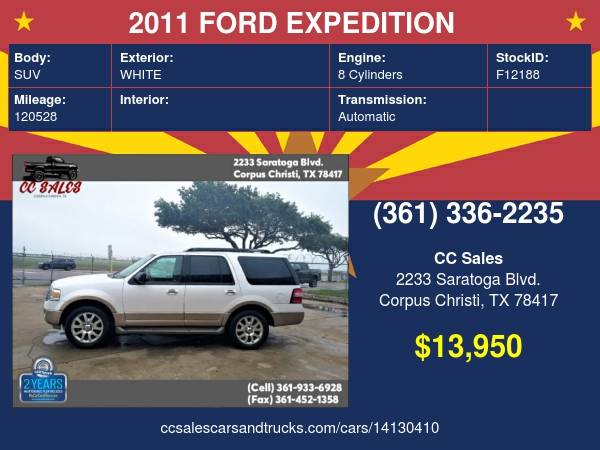 2011 FORD EXPEDITION XLT - - by dealer - vehicle for sale in Corpus Christi, TX