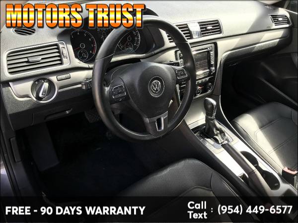 2014 Volkswagen Passat 4dr Sdn 1.8T Auto SE w/Sunroof PZEV 90 Days... for sale in Miami, FL – photo 10