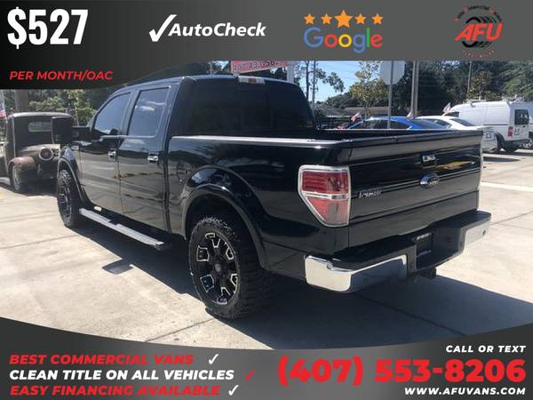 527/mo - 2014 Ford F150 F 150 F-150 SuperCrew Cab Lariat Pickup 4D for sale in Kissimmee, FL – photo 4