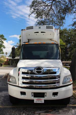 2012 Hino 268 Reefer/Refrigerated 7 6L diesel white truck for sale for sale in Clearwater, FL – photo 3
