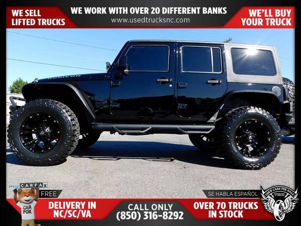 225/mo - 2011 Jeep Wrangler Unlimited Rubicon 4x4SUV FOR ONLY for sale in KERNERSVILLE, SC – photo 8