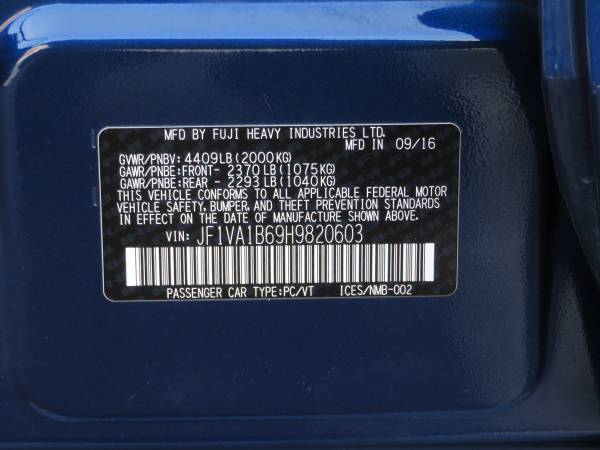2017 Subaru WRX Base sedan Lapis Blue Pearl - - by for sale in Tucson, AZ – photo 21