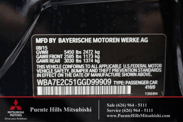 2016 BMW 740i M Sports Sedan*Navi*Tech PKG*Navi*Warranty* for sale in City of Industry, CA – photo 7