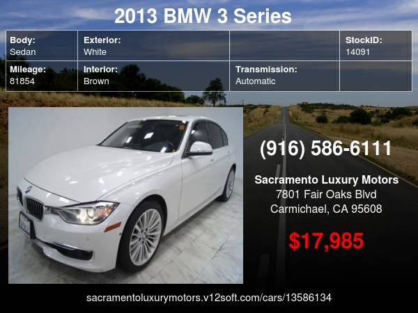 2013 BMW 3 Series 335i TURBO LOW MILES LOADED WARRANTY with - cars &... for sale in Carmichael, CA – photo 19