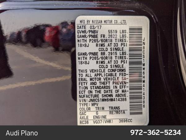 2017 INFINITI QX70 AWD All Wheel Drive SKU:HM414386 - cars & trucks... for sale in Plano, TX – photo 24