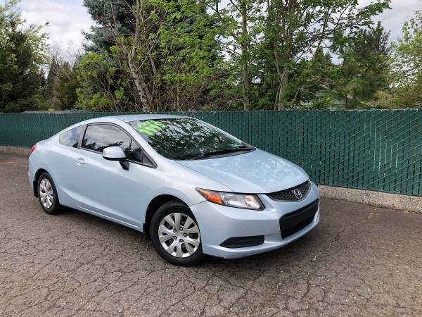 12 HONDA CIVIC LX 2D AUTOMATIC 4CYLINDER GAS SAVER 1 OWNER CLEAN TITLE for sale in Gresham, OR