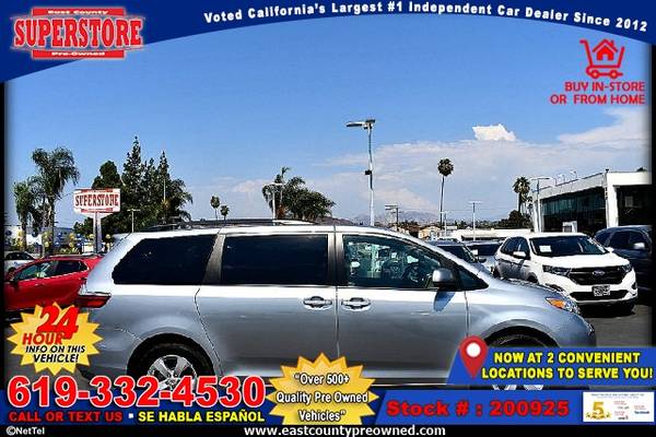 -2017 TOYOTA SIENNA LE 7 PASSENGER EZ FINANCING-LOW DOWN! - cars &... for sale in El Cajon, CA – photo 8