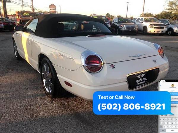 2002 Ford Thunderbird Deluxe 2dr Convertible EaSy ApPrOvAl Credit... for sale in Louisville, KY – photo 3