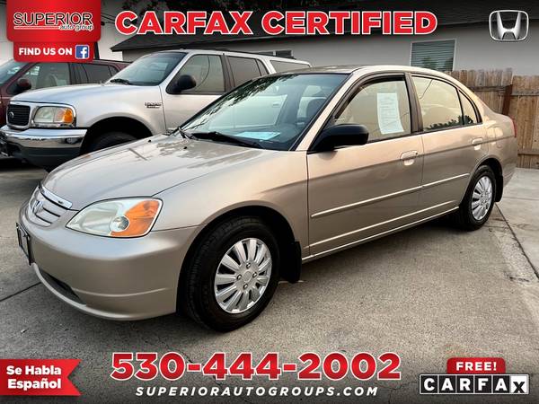 2002 Honda Civic LX - - by dealer - vehicle automotive for sale in Yuba City, CA