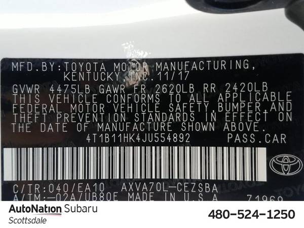 2018 Toyota Camry SE SKU:JU554892 Sedan for sale in Scottsdale, AZ – photo 23