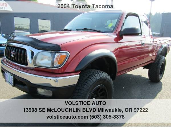 2004 Toyota Tacoma XtraCab Manual 4X4 BURGANDY LIFTED WHEELED UP for sale in Milwaukie, OR