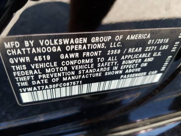 2015 Volkswagen Passat 1.8T S SKU:FC067571 Sedan for sale in Buford, GA – photo 24