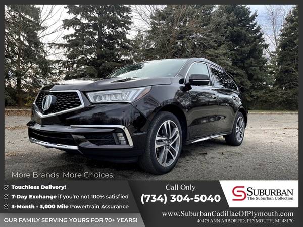 767/mo - 2017 Acura MDX 3 5L 3 5 L 3 5-L SHAWD w/Advance Package for sale in Plymouth, MI