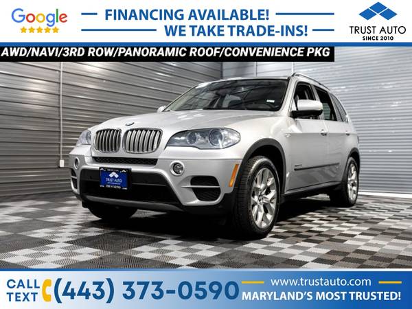 2013 BMW X5 xDrive35i AWD 7-Pass 3RD Row Luxury SUV wConvenience Pkg for sale in Sykesville, MD