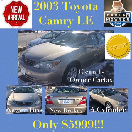 2003 Toyota Camry LE 1-Owner Clean Carfax Superb for sale in Sewell, NJ