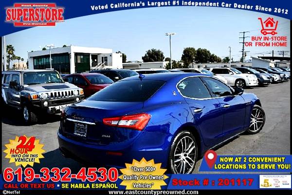 2017 MASERATI GHIBLI BASE SEDAN-EZ FINANCING-LOW DOWN! - cars &... for sale in El Cajon, CA – photo 3