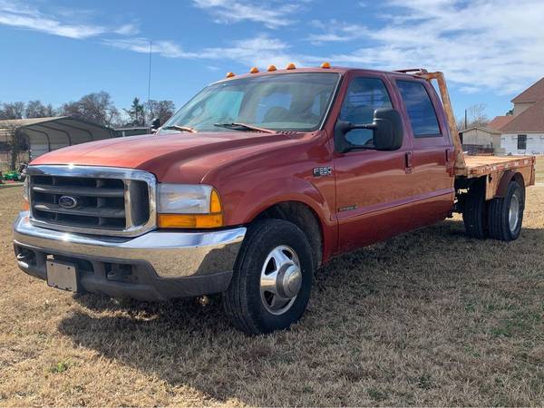 2000 Ford F-350 7 3L crew cab 8 flat bed for sale in Decatur, TX