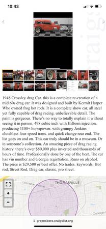1948 Crossley drag car Trade, Trade, Trade for sale in Thomasville, NC – photo 6