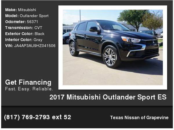2017 Mitsubishi Outlander Sport ES for sale in GRAPEVINE, TX