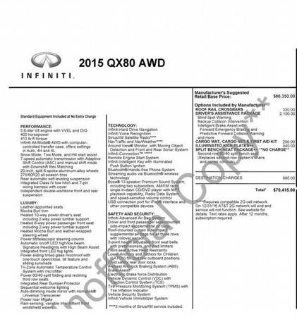 2015 INFINITI QX80 DRIVERS ASSISTANCE PKG - Call/Text for sale in Akron, OH – photo 7