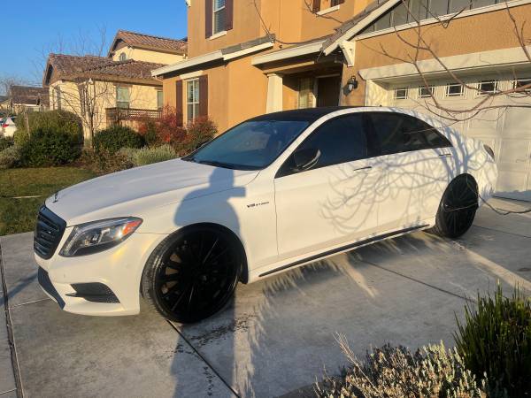 2014 Mercedes S550 Wrapped with 22 Staggered Rims for sale in Lathrop, CA – photo 3