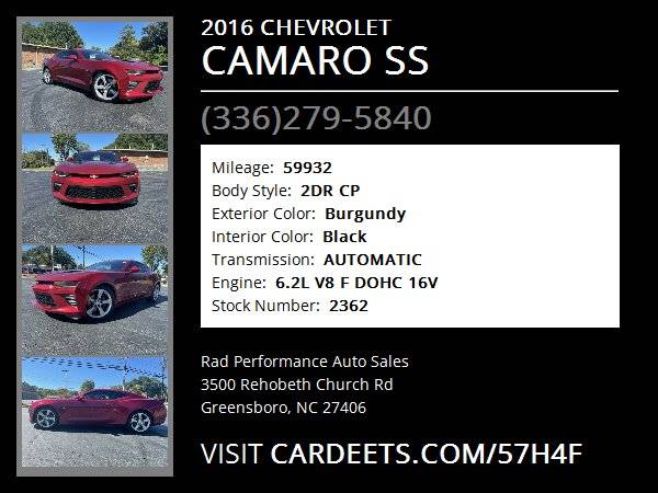 2016 CHEVROLET CAMARO SS - - by dealer - vehicle for sale in Greensboro, NC – photo 22