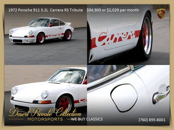 1970 Porsche 911 out law Carrera RS Tribute Coupe with a GREAT COLOR... for sale in Palm Desert, MT – photo 13