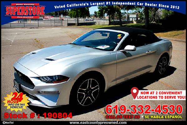 2018 FORD MUSTANG ECOBOOST PREMIUM convertible-EZ FINANCING-LOW DOWN! for sale in El Cajon, CA