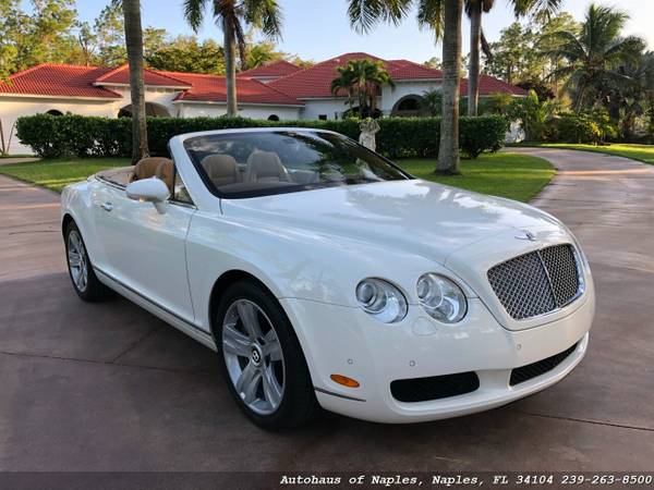 2007 Bentley GTC Convertible with 23,028 miles! 552 HP! Glacier -... for sale in Naples, FL