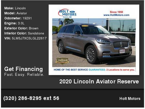 2020 Lincoln Aviator Reserve - - by dealer - vehicle for sale in Cokato, MN