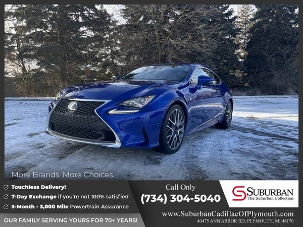 751/mo - 2016 Lexus RC 200t 200 t 200-t - - by dealer for sale in Plymouth, MI
