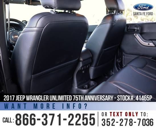 17 Jeep Wrangler Unlimited 75th Anniversary Alpine Premium Audio for sale in Alachua, FL – photo 15