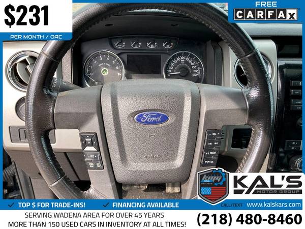 231/mo - 2011 Ford F150 F 150 F-150 XLT 4x4SuperCrew Styleside 55 for sale in Wadena, MN – photo 12