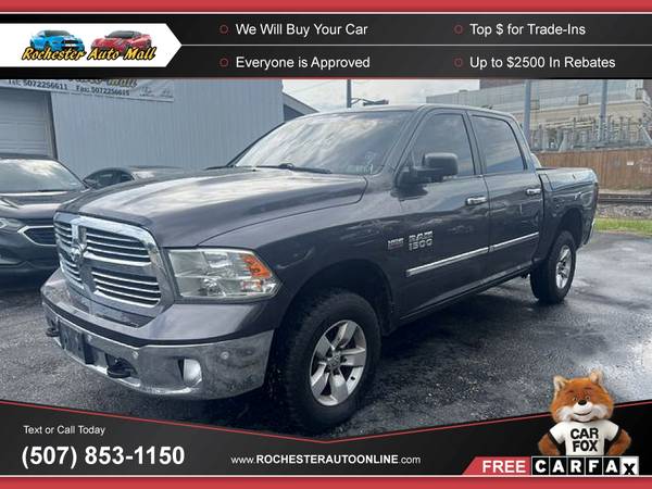 313/mo - 2016 Ram 1500 Crew Cab SLT Pickup 4D 5 12 ft - cars & for sale in Rochester, MN – photo 3