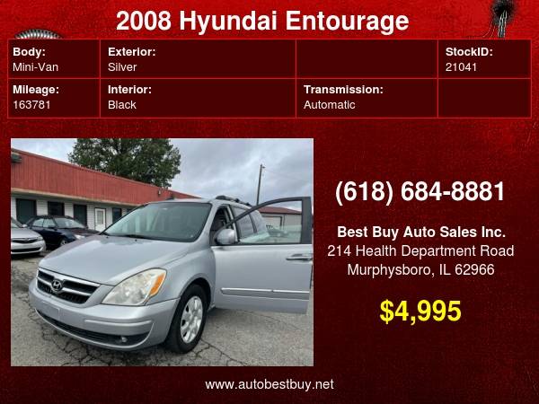 2008 Hyundai Entourage Limited 4dr Mini Van Call for Steve or Dean for sale in Murphysboro, IL