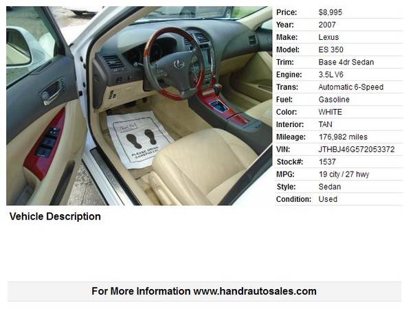 2007 Lexus ES 350"Guaranteed Financing" for sale in Conway, AR – photo 2