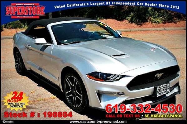 2018 FORD MUSTANG ECOBOOST PREMIUM convertible-EZ FINANCING-LOW DOWN! for sale in El Cajon, CA – photo 7