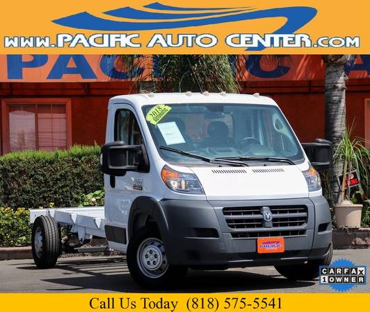 2018 Ram ProMaster 3500 Low Roof FWD Cab and Chassis Body Truck #26697 for sale in Fontana, CA