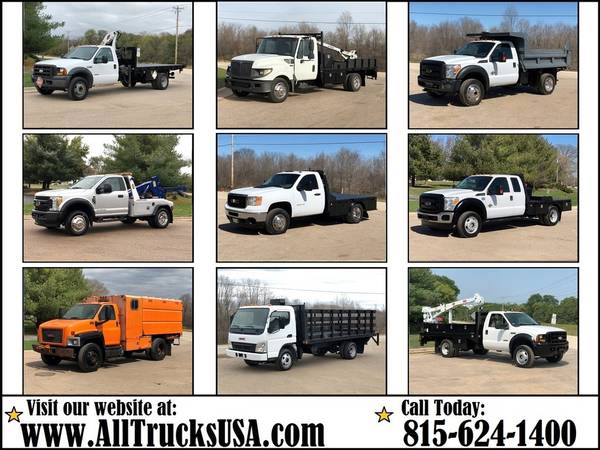 FLATBED & STAKE SIDE TRUCKS CAB AND CHASSIS DUMP TRUCK 4X4 Gas for sale in Rockford, IL